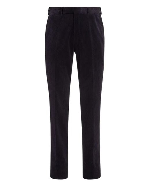 Pantalones con cierre de botón Zegna de hombre de color Blue
