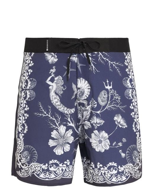 Osklen Blue Oceans Square Swim Shorts for men