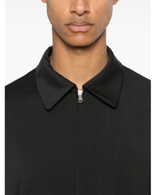 Barena Marafon Hemdjacke mit Reißverschluss in Black für Herren