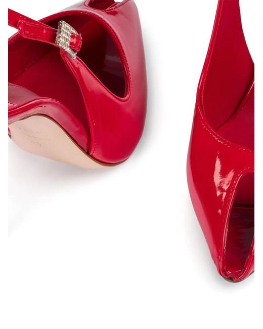 Le Silla Red 100Mm Clivage Slingback Pumps