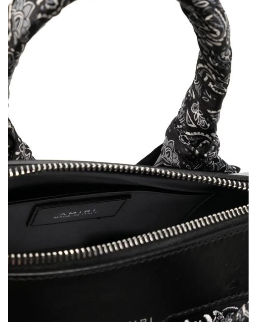 Amiri Black Bandana Micro Triangle Crossbody Bag