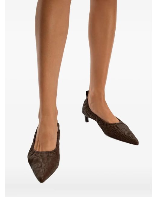 12 STOREEZ Brown 40Mm Leather Pumps