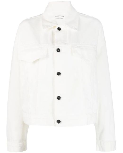 SLVRLAKE Denim White Detroit Cotton Denim Jacket