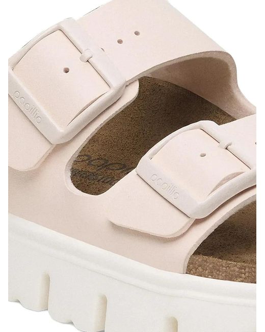 Birkenstock White Arizona Double-Strap Slide Sandals