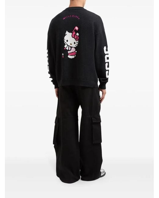 Gcds Black Hello Kitty-Embellished Knitted Jumper