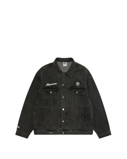 Aape By A Bathing Ape Black Hooded Cotton Jacket for men