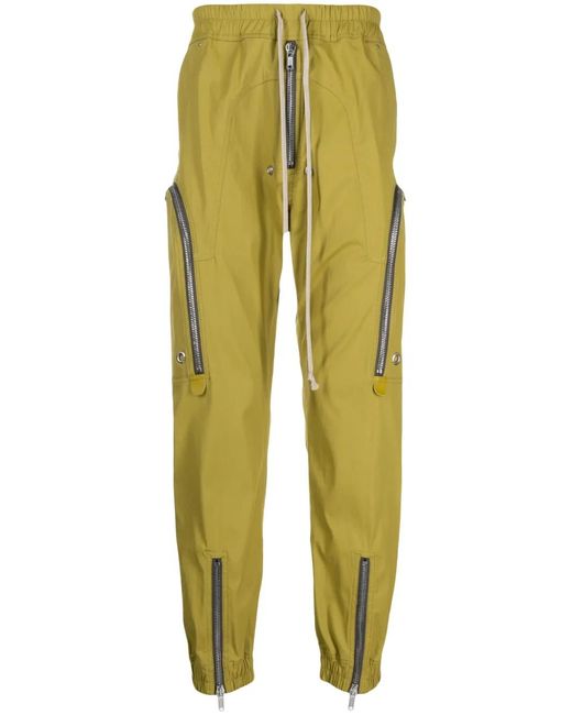 Rick Owens Yellow Drawstring Drop-Crotch Trousers for men