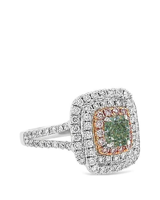 HYT Jewelry White Square-Design Diamond Ring