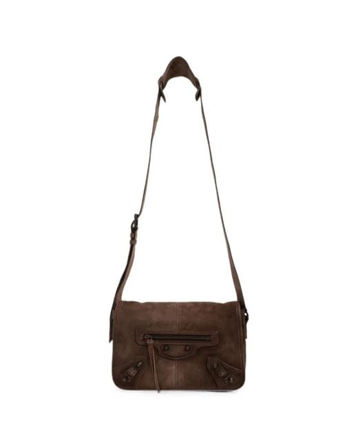Balenciaga White Small Le City Flap Messenger Bag for men