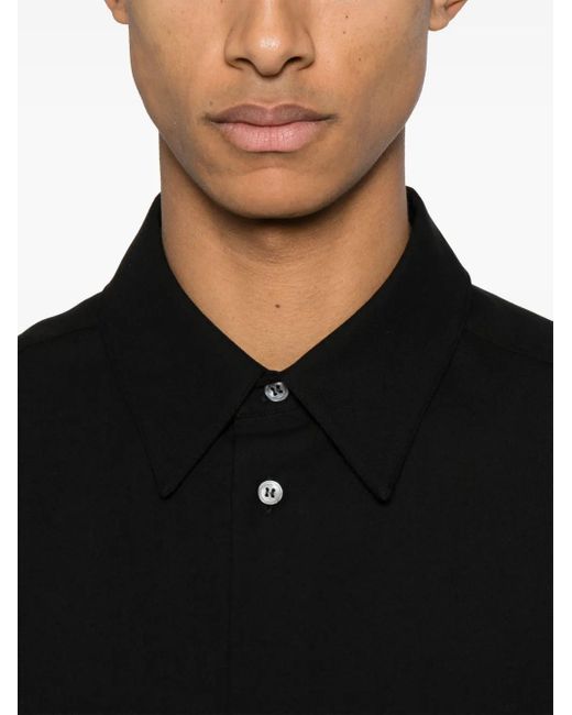 Studio Nicholson Black Short-Sleeve Shirt for men