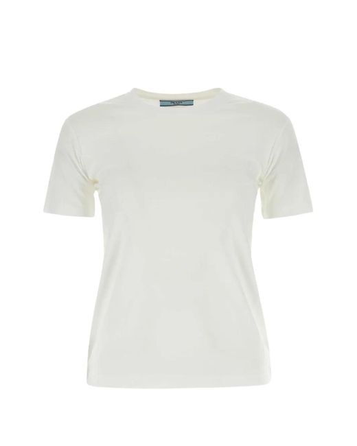 Prada White Cotton T-Shirt