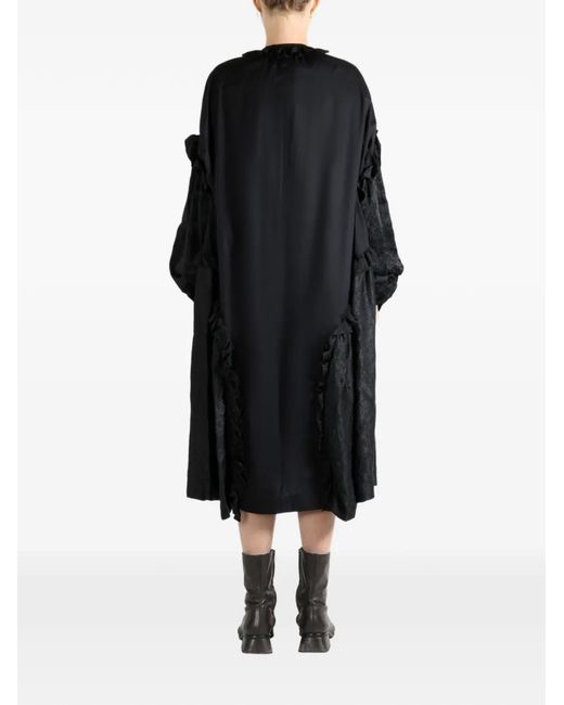 Noir Kei Ninomiya Black Ruffled Midi Dress