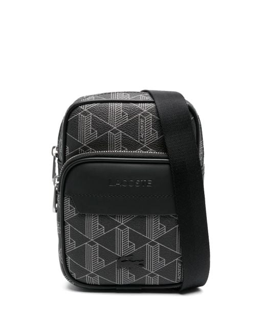 Lacoste Black Small The Blend Messenger Bag for men