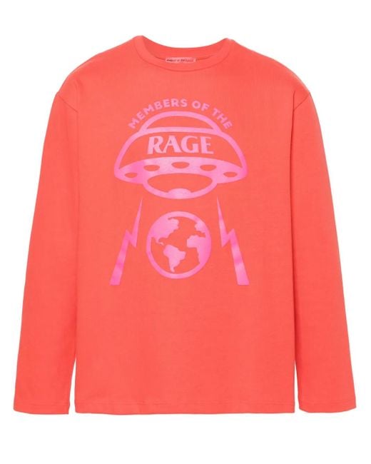 Members of The Rage Pink Spaceship Cotton T-Shirt for men