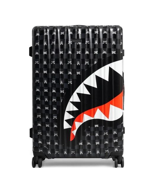 Sprayground Black Valise Shark Mouth À Carreaux for men