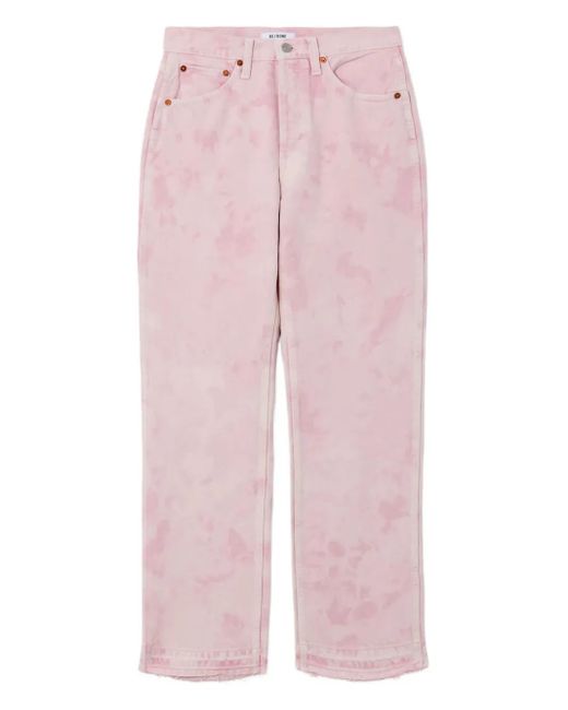 Vaqueros 90s con efecto tie-dye Re/done de color Pink