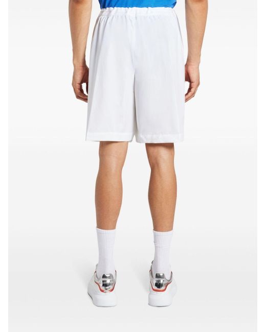 Lacoste White Logo-appliqué Track Shorts for men