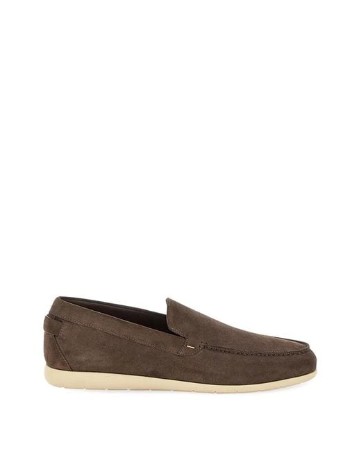Paul & Shark Brown Portofino Suede Loafers for men