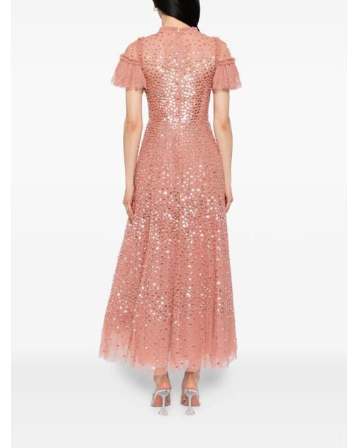 Needle & Thread Pink Kleid Mit Pailletten