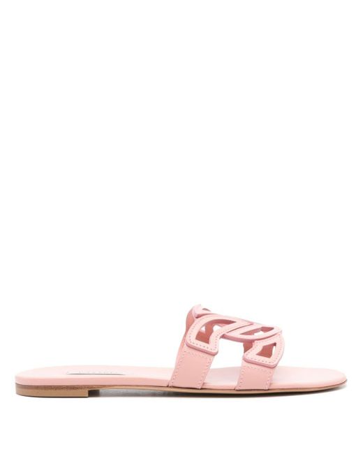 Casadei Pink Miramar Flat Sandals