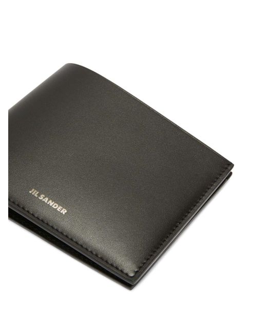 Jil Sander Black Logo Leather Wallet for men