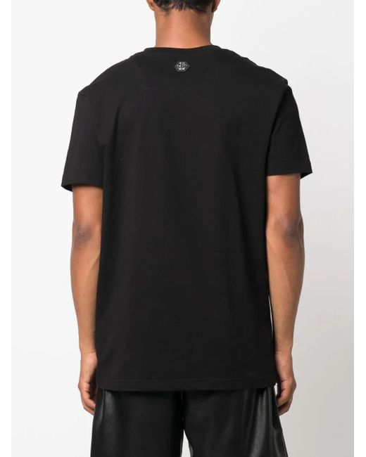 Philipp Plein Black Logo T-shirt for men