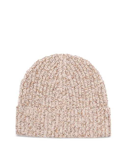Bonnet En Maille À Design Côtelé Brunello Cucinelli pour homme en coloris Natural