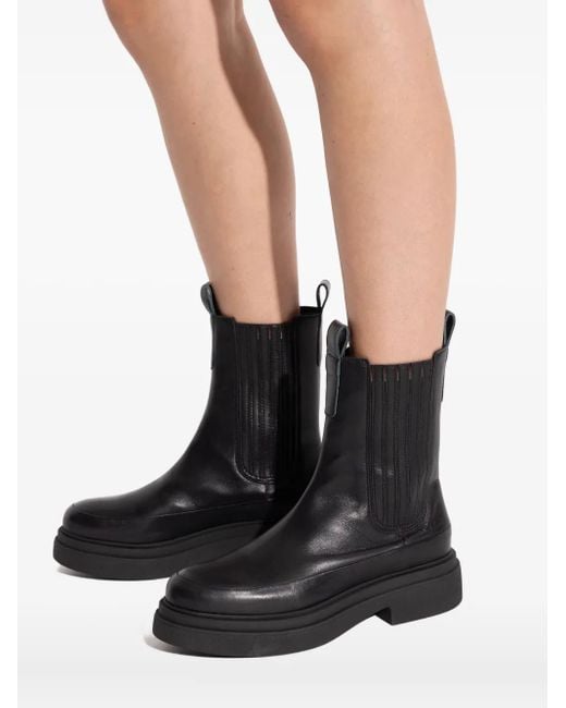 Paul Smith Black Elastic-Panel Boots