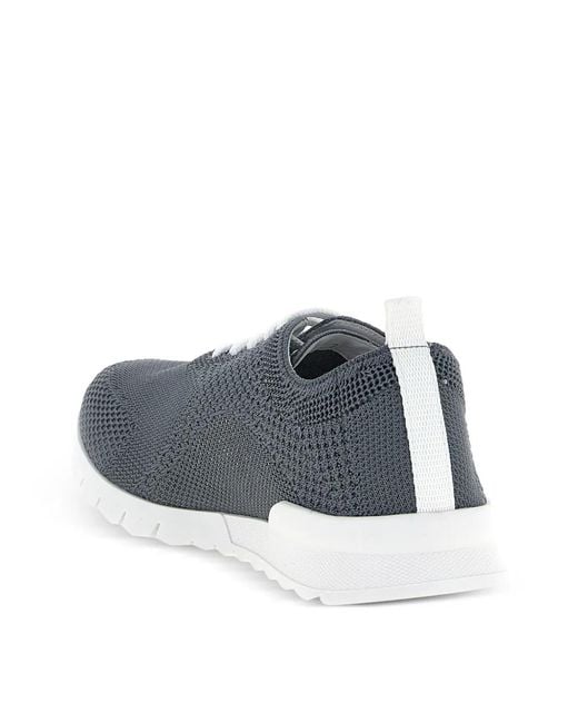 Kiton Blue Fits Knit-Upper Sneakers for men