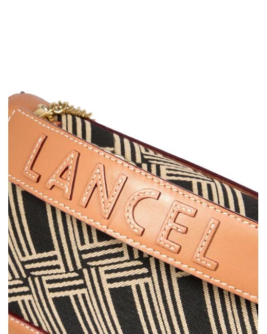 Lancel Black Ninon Geometric-Pattern Crossbody Bag