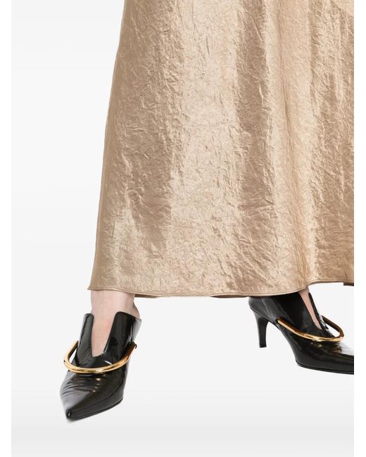 Eileen Fisher Natural Crinkle Elasticated Midi Skirt