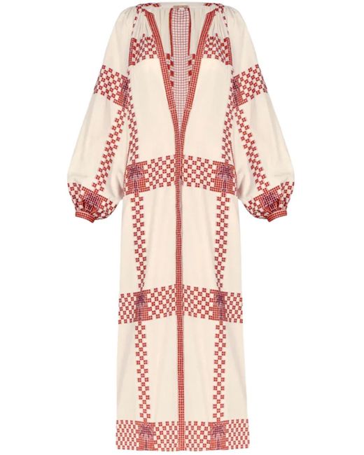 Johanna Ortiz Maxi-Jurk Met Geometrische Print in het Pink