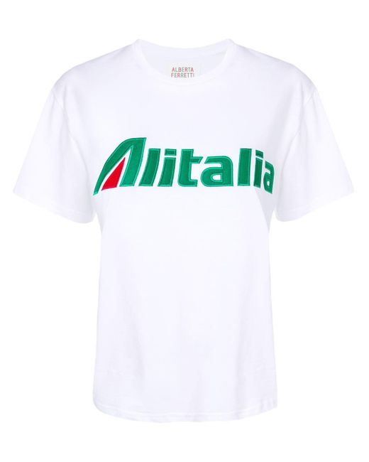 Alitalia patch T-shirt Alberta Ferretti en coloris White