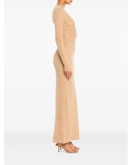 SER.O.YA Natural Una Cable-Knit Maxi Dress