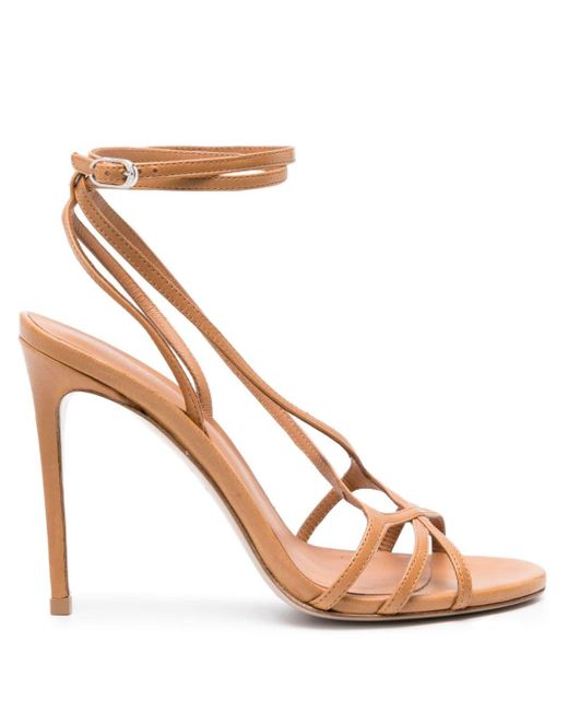 Le Silla Pink Belen 105mm Leather Sandals
