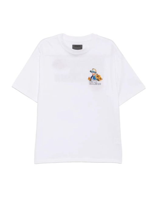 Musium Div. White Logo-Print T-Shirt for men