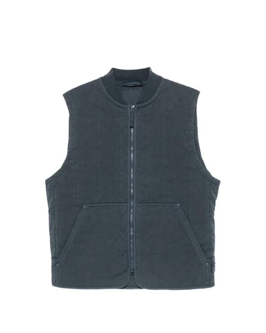 Stone Island Blue Giubbotto Senza Maniche for men