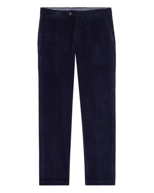 Brooks Brothers Blue Cotton Corduroy Chino Trousers for men