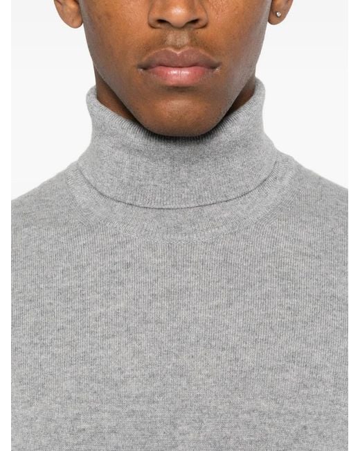 Pull À Col Roulé Fedeli pour homme en coloris Gray