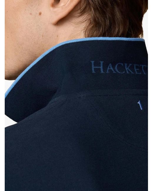 Hackett Blue Heritage Nbr Tipped Polo Shirt for men