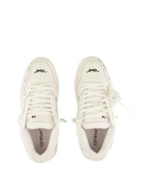 Off-White c/o Virgil Abloh Out Of Office Leren Sneakers in het Natural voor heren