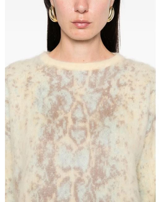 Pull À Motif Peau De Serpent Forte Forte en coloris Natural