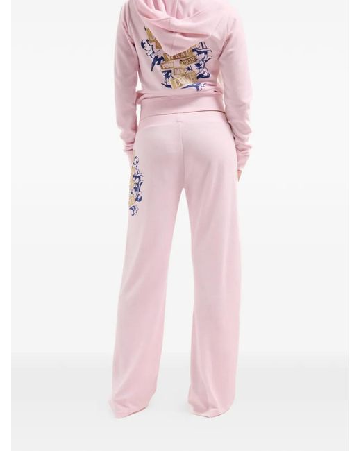 Juicy Couture Pink Logo-Print Track Pants