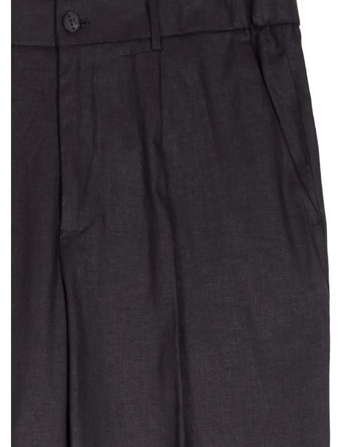 Hevò Blue Torrecane Pleated Elasticated-Waist Trousers for men