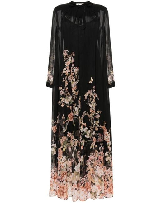 Zimmermann Maxi-jurk Met Print in het Black