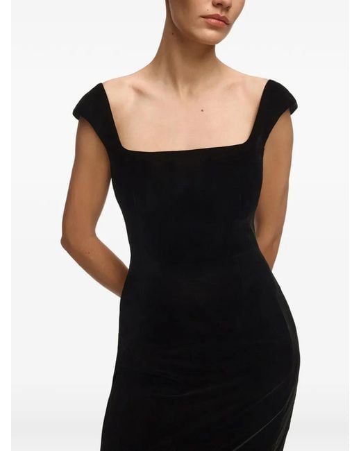 12 STOREEZ Black Vaganova Velvet Mini Dress