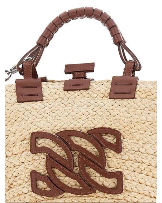 Sac À Main Panara En Paille Tressée Casadei en coloris Natural