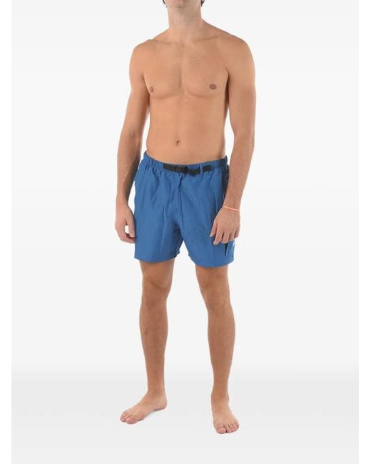 Nike Blue Logo-Print Cargo Swim Sorts for men