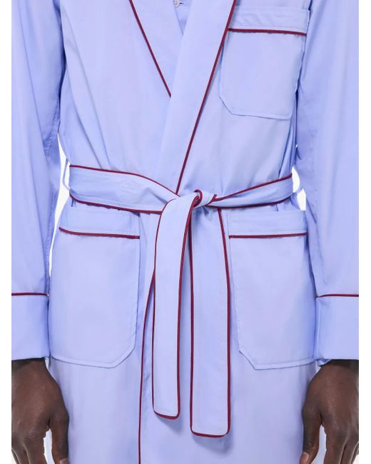 Fursac Purple Cotton Robe for men