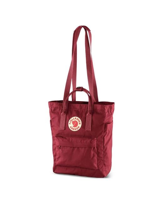 Fjallraven Red Kånken Logo-Patch Backpack